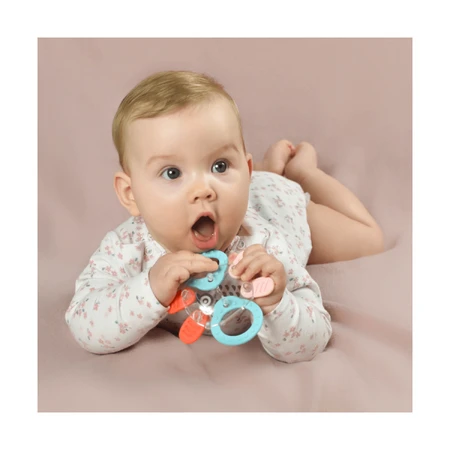 AKUKU, rattle with teether, Cosmo, from birth, 1 pc