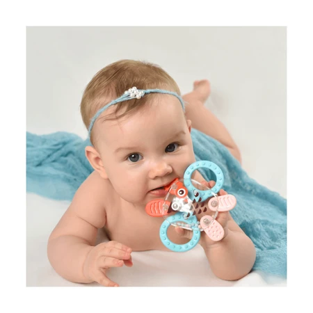 AKUKU, rattle with teether, Cosmo, from birth, 1 pc