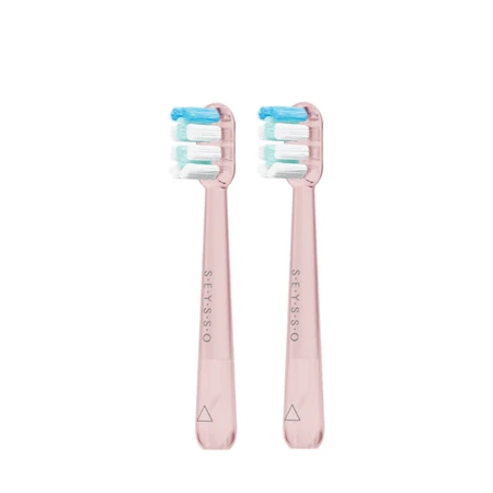Seysso Deep Clean, vervangende opzetborstels voor Junior sonische tandenborstel, roze, 2 stuks