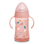 Suavinex, deuxième gobelet avec embout en silicone, à partir de 4 mois, Forest, rose, 270 ml