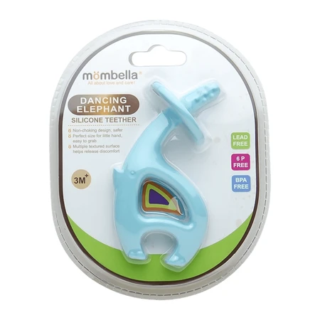 Mombella, mordedor, Elefante bailarín, azul, a partir de 3 meses, 1 pieza