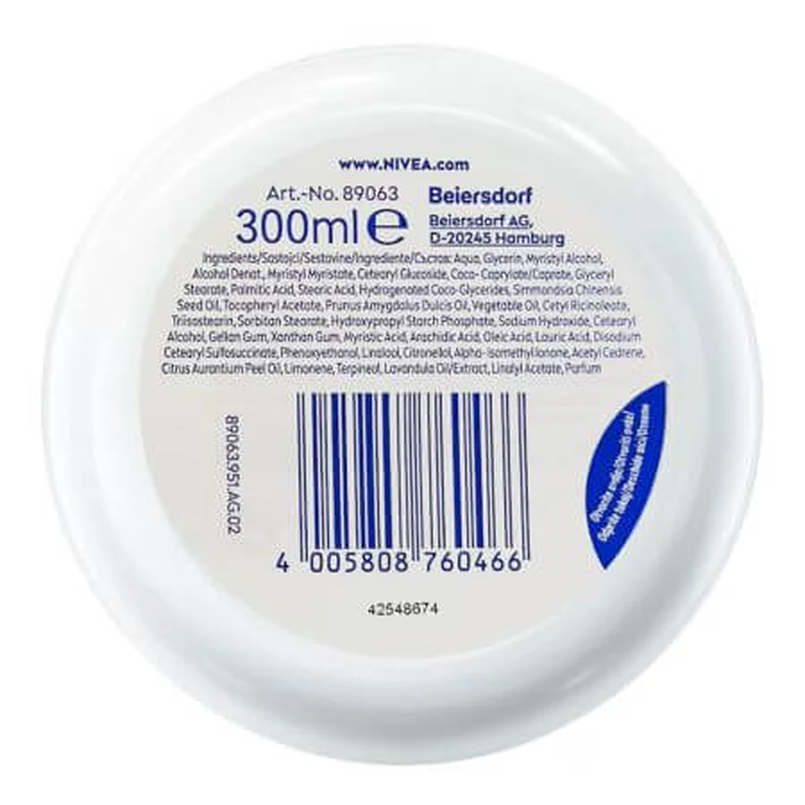Soft cream with vitamin E and jojoba oil, 300 ml, Nivea