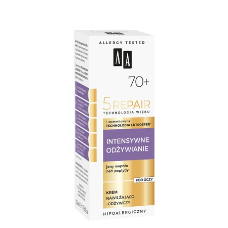 AA Age Technology 5 Repair 70+ Intensive Crème pour les yeux nourrissante, hydratante et revitalisante, 15 ml