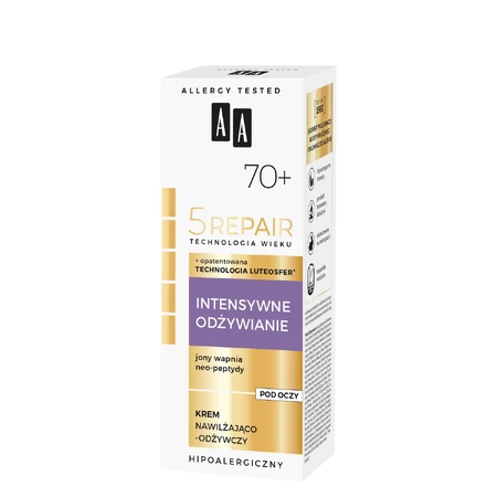 AA Age Technology 5 Repair 70+ Intensive Crème pour les yeux nourrissante, hydratante et revitalisante, 15 ml