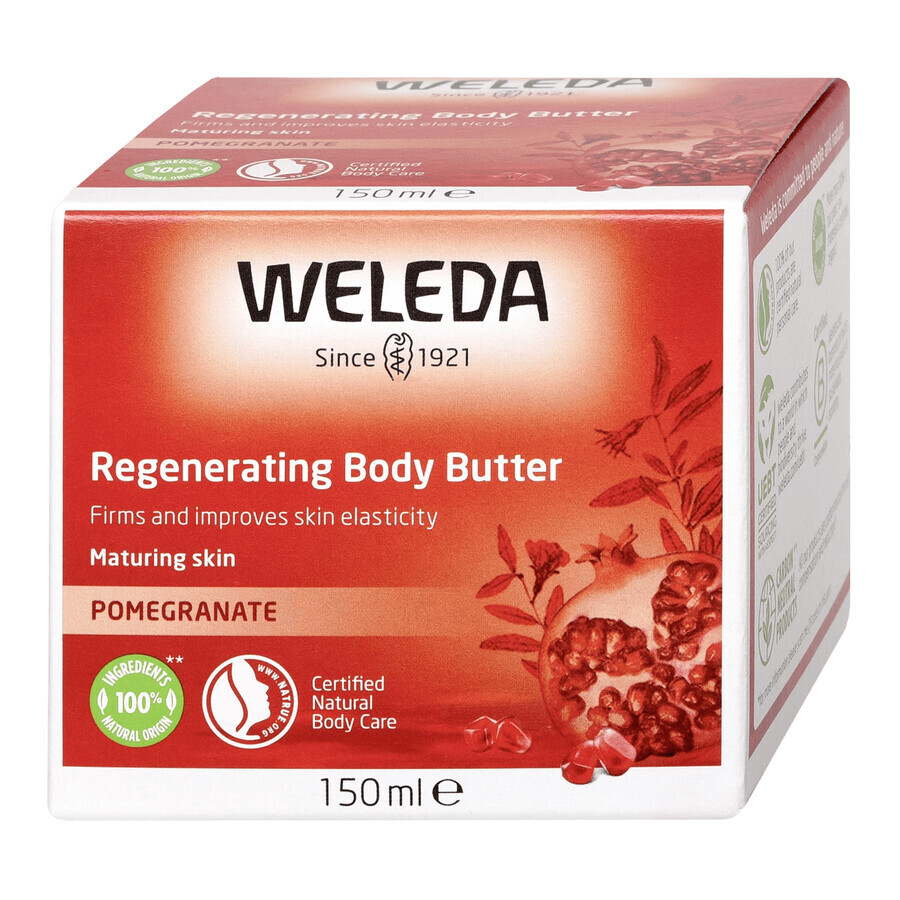 Weleda, beurre corporel régénérant à la grenade, 150 ml Weleda, beurre corporel régénérant à la grenade, 150 ml