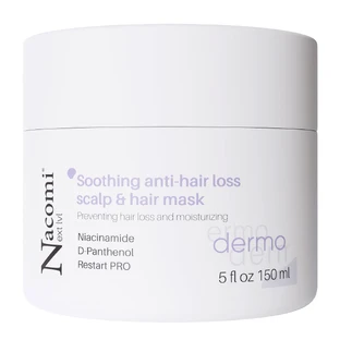 Nacomi Next Level Dermo, verzachtend hoofdhuid- en haarmasker tegen haaruitval, 150 ml