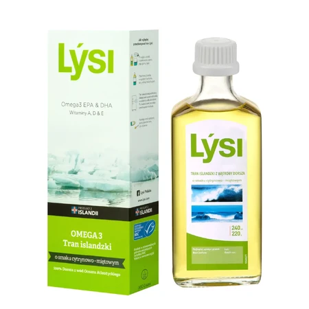 Lysi Isländischer Lebertran, Zitronengeschmack, 240 ml