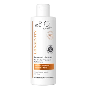 beBIO Cosmetics Longevity, rinçage capillaire au vinaigre de ricin naturel, 200 ml