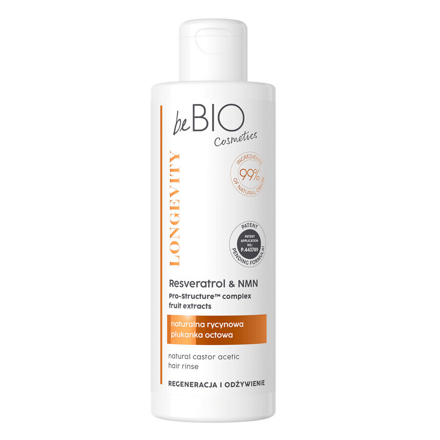 Acquista beBIO Cosmetics Longevity, risciacquo naturale per capelli all'aceto di ricino, 200 ml beBIO Cosmetics Longevity, risciacquo naturale per capelli all'aceto di ricino, 200 ml