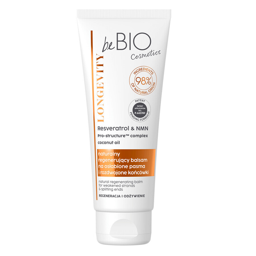 Acquista beBIO Cosmetics Longevity, balsamo rigenerante naturale per capelli indeboliti e doppie punte, 75 ml beBIO Cosmetics Longevity, balsamo rigenerante naturale per capelli indeboliti e doppie punte, 75 ml