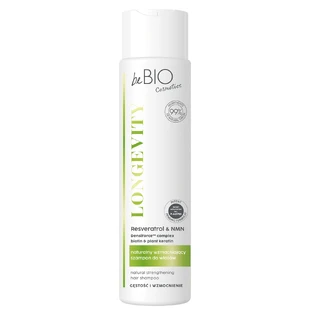 beBIO Cosmetics Longevity, natuurlijke versterkende haarshampoo, 300 ml