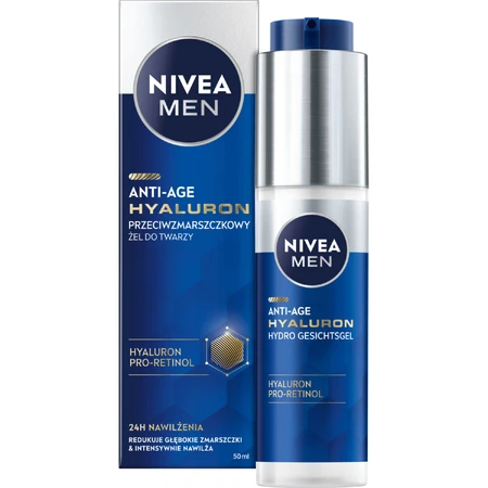 Nivea Men Hyaluron, gel facial antiarrugas, 50 ml