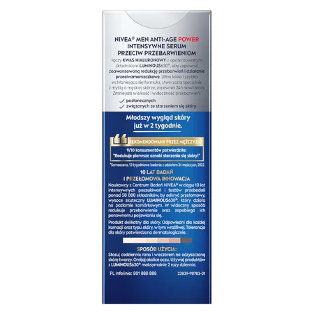 Nivea Men Anti-Age Power Serum, anti-pigmentation serum, 30 ml