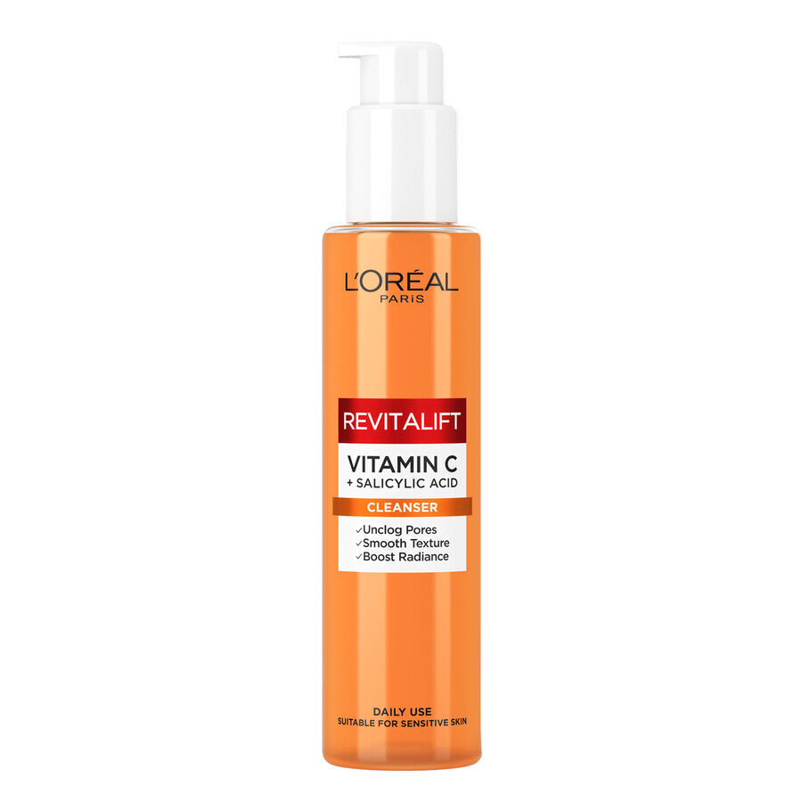 Boutique L'Oréal Revitalift Clinical, gel nettoyant pour le visage à la vitamine C et à l'acide salicylique, 150 ml L'Oréal Revitalift Clinical, gel nettoyant pour le visage à la vitamine C et à l'acide salicylique, 150 ml