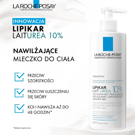 La Roche-Posay Lipikar Lait Urea 10%, hydraterende lichaamsmelk, 400 ml
