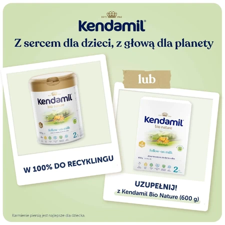 Kendamil Bio Nature 2 HMO+, follow-on milk, after 6 months, 800 g