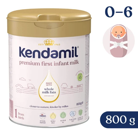 Kendamil Premium 1 DHA+, babyvoeding vanaf geboorte, 800 g