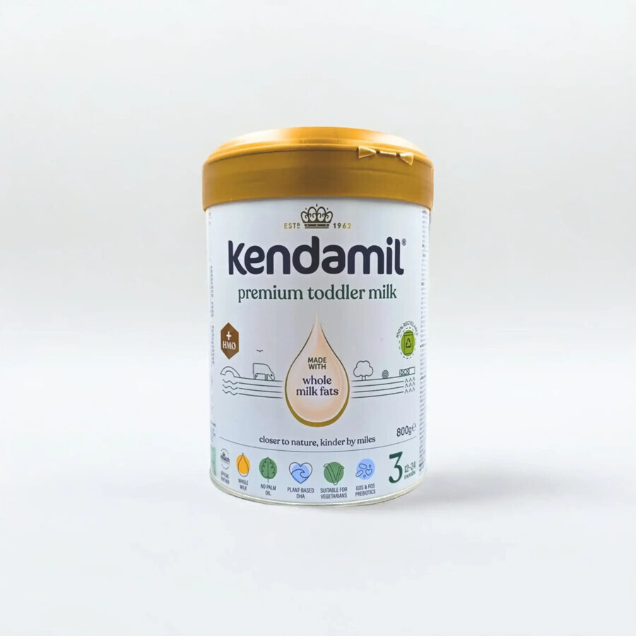 Kendamil Premium 3 HMO+, junior melk, na 12 maanden, 800 g