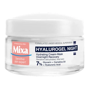 Hyalurogel crema-mascarilla hidratante de noche con ácido hialurónico, 50 ml, Mixa