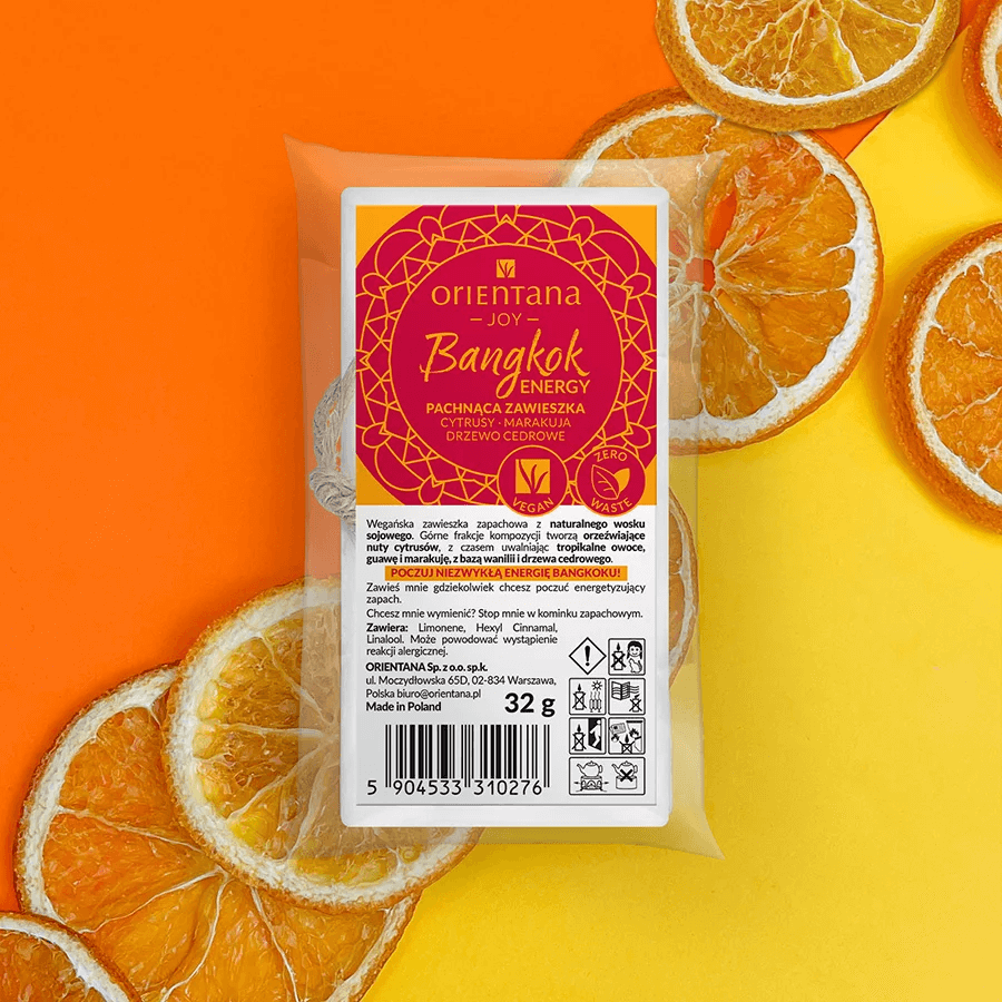 Orientana Joy, vegan scented pendant, Bangkok Energy, 1 pc
