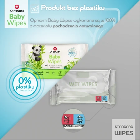 Opharm Baby Wipes set, wet wipes, 10 x 64 pieces