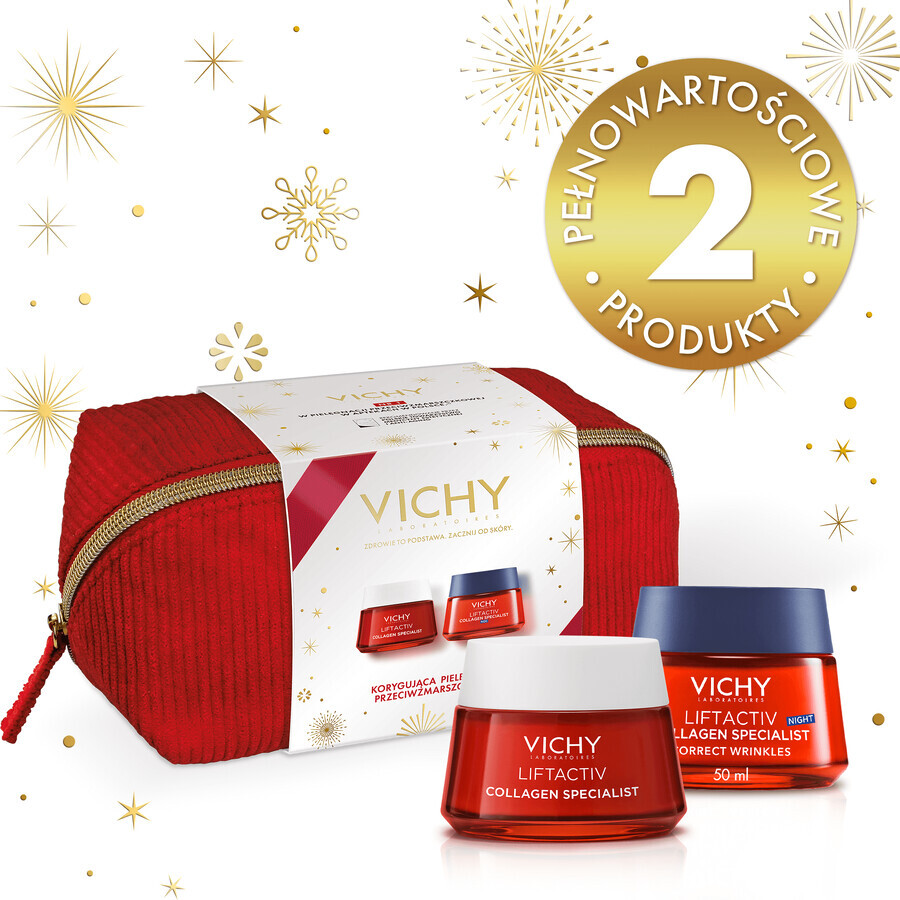 Set Vichy Lift Collagen Specialist, cremă, 50 ml + cremă de noapte, 50 ml