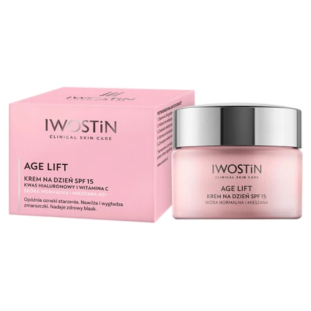 Iwostin Age Lift set, crema de día, piel normal y mixta, SPF 15, 50 ml + crema de ojos, día y noche, 15 ml