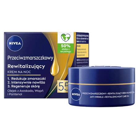 Nivea, Revitalisierende Anti-Falten-Creme 55+, Nachtcreme, 50 ml
