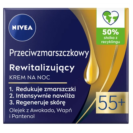 Nivea, Revitalisierende Anti-Falten-Creme 55+, Nachtcreme, 50 ml
