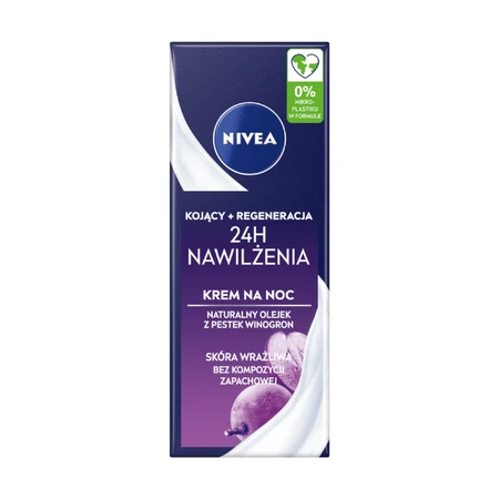 Nivea 24H Hydration, verzachtende en regenererende nachtcrème, 50 ml.