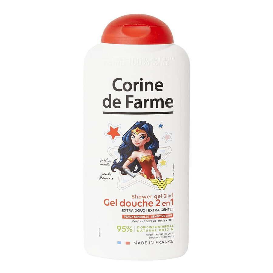 Corine De Farme Disney Wonder Woman set, eau de toilette, 30 ml + shower gel, 300 ml + hair clips, 2 pieces + bracelet, 1 piece