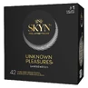 Unimil Skyn ​​​​Unknown Pleasure, un misterioso juego de condones sin látex, 42 piezas
