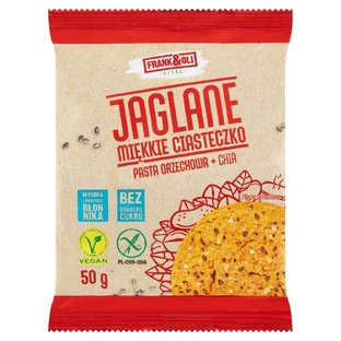 Frank&amp;Oli Jaglane, Weichkeks, Nusspaste + Chia, 50 g