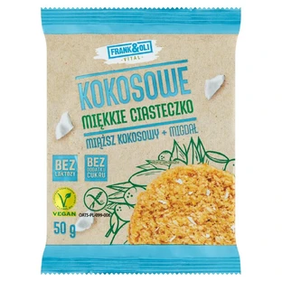 Frank&amp;Oli Coco, galleta blanda, pulpa de coco + almendra, 50 g
