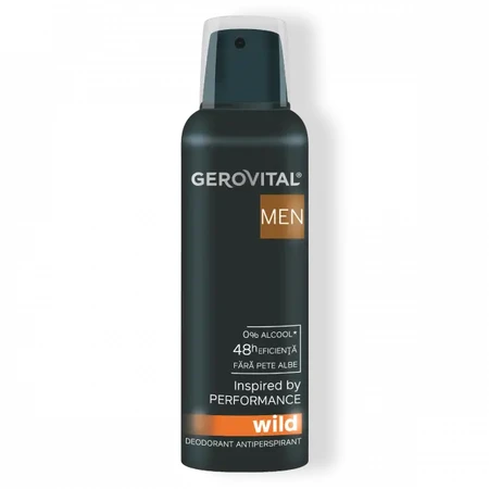 Antiperspirant deodorant Wild Gerovital Men, 150 ml, Farmec