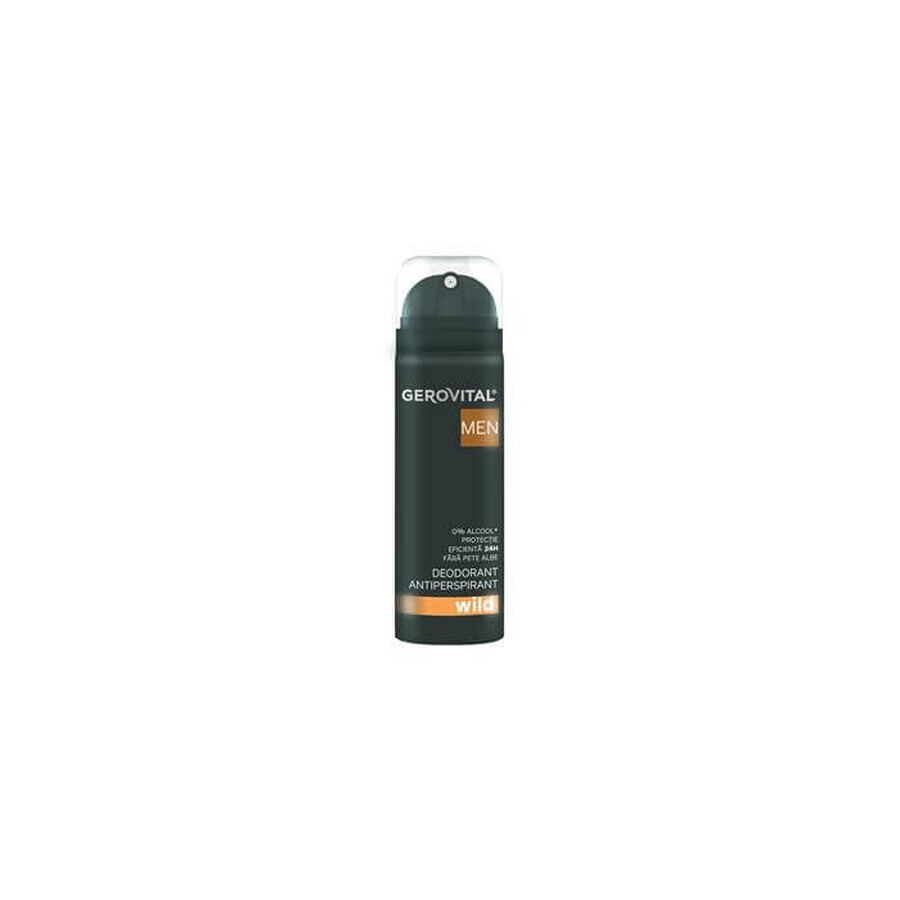 Antitranspirant Deodorant Wild Gerovital Men, 150 ml, Farmec