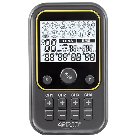 4Fizjo Pro+, electroestimulador 2 en 1, TENS, EMS, recargable