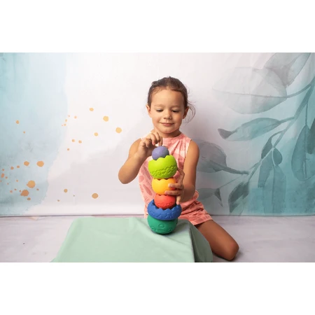 Mom's Care, juguete educativo, Pirámide Sensorial, desde el nacimiento, 6 elementos