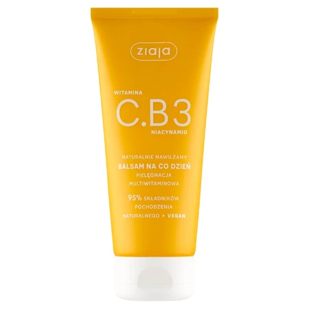 Ziaja Vitamine C.B3 Niacinamide set, wake-up crème, 50 ml + bodylotion, 200 ml + tonic, 190 ml + reinigingsgel, 190 ml