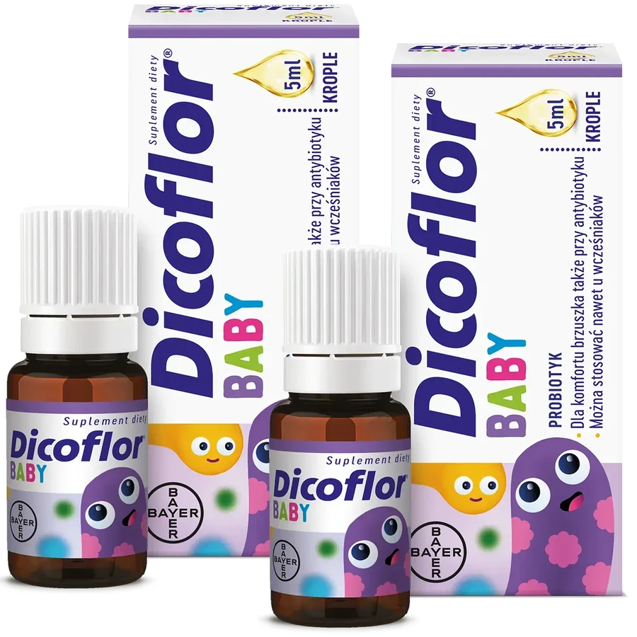 Dicoflor Baby set, voor baby's en kinderen, druppels, 2 x 5 ml