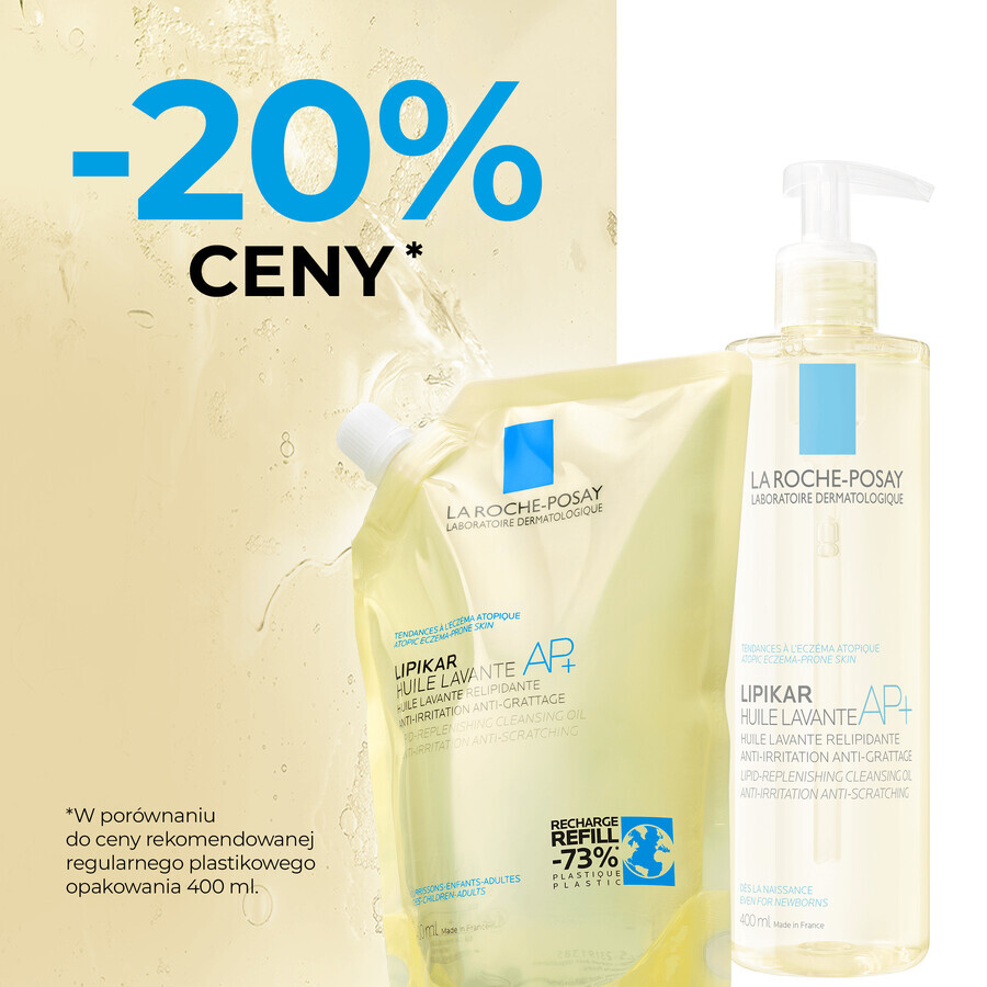 La Roche-Posay Lipikar AP+ Lipid Replenished Cleansing Oil Against Skin Irritations Refill 400ml
