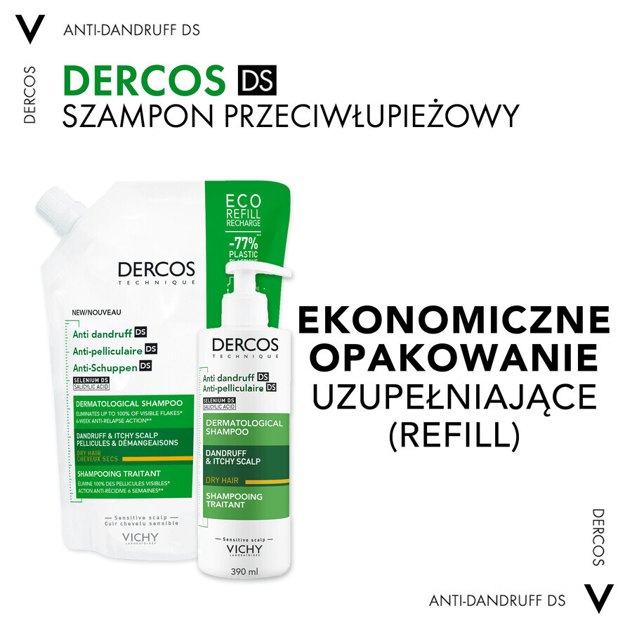 Vichy Dercos Anti Dandruff DS Anti Dandruff Shampoo Dry Hair Refill 500ml