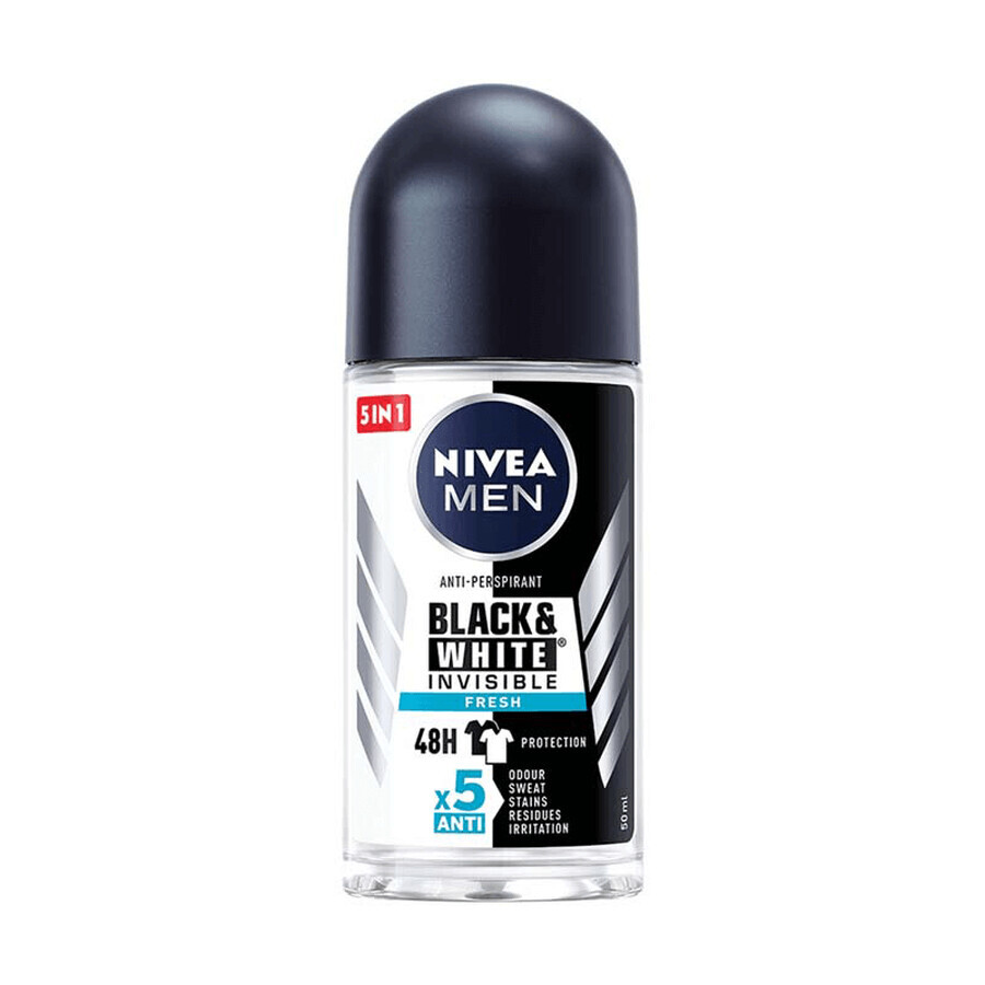 Acquista Deodorante roll-on per uomo Black & White Invisible Fresh, 50 ml, Nivea Deodorante roll-on per uomo Black & White Invisible Fresh, 50 ml, Nivea