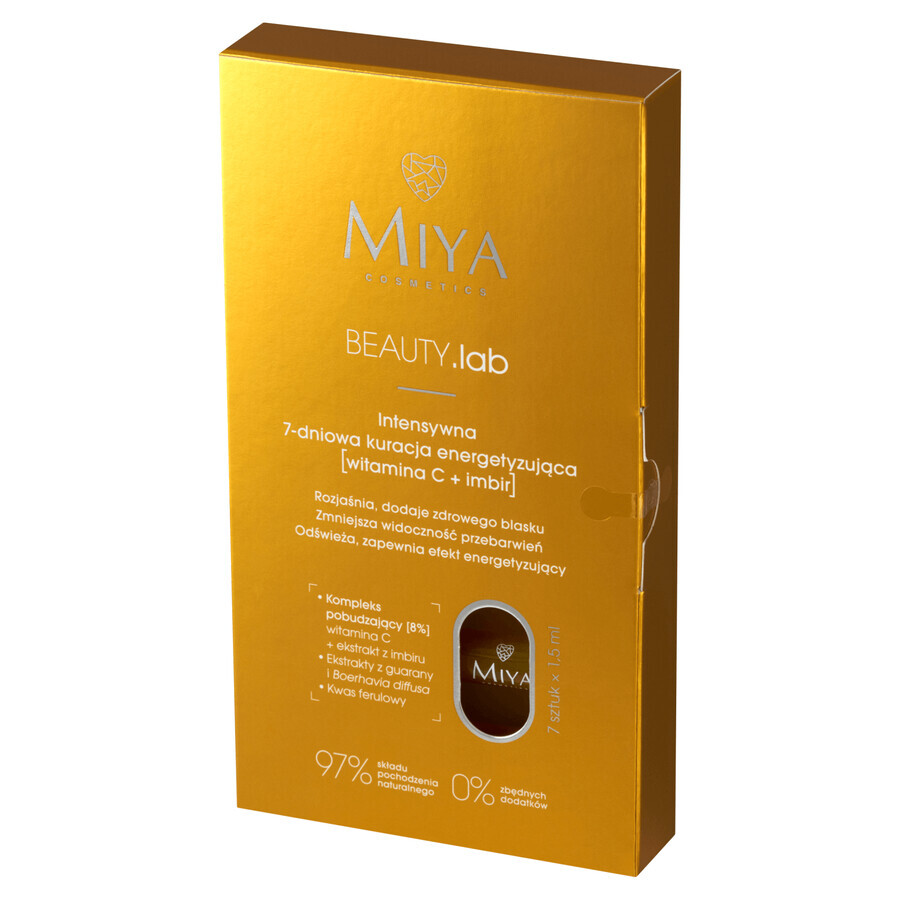 Winkel op Miya BEAUTY.lab, intensieve vitaliserende 7-daagse behandeling, vitamine C + gember, 7 x 1,5 ml Miya BEAUTY.lab, intensieve vitaliserende 7-daagse behandeling, vitamine C + gember, 7 x 1,5 ml