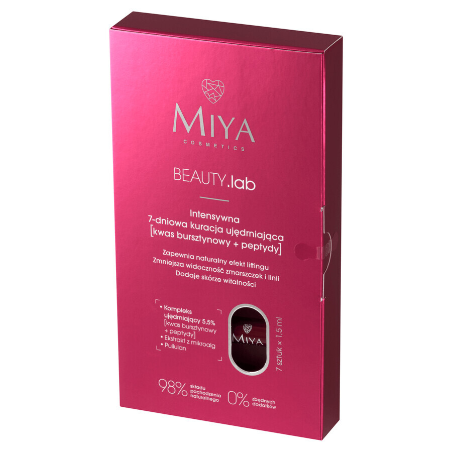 Buy Miya BEAUTY.lab, 7-day intensive strengthening treatment, succinic acid + peptides, 7 x 1.5 ml Miya BEAUTY.lab, 7-day intensive strengthening treatment, succinic acid + peptides, 7 x 1.5 ml