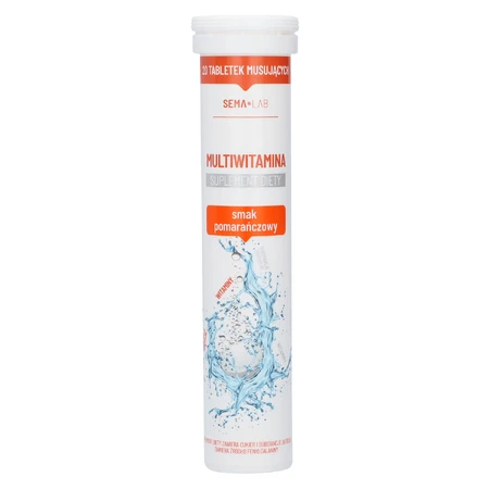 SEMA Lab Multivitamin, Orangengeschmack, 20 Brausetabletten