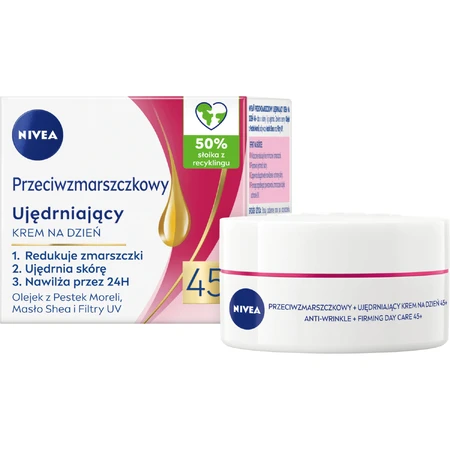 Nivea, anti-wrinkle day cream with strengthening effect SPF 15 45 +, 50 ml