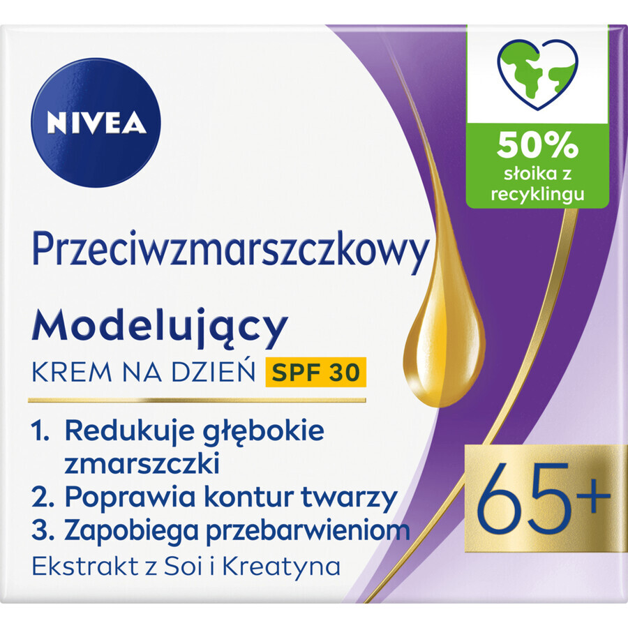 Nivea, crema modellante antirughe 65+, da giorno, SPF 30, 50 ml