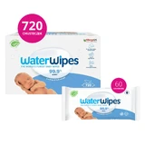 WaterWipes Bio, wet wipes, water, from birth, 12 x 60 pcs