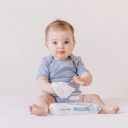 WaterWipes Bio, vochtige doekjes, water, vanaf de geboorte, 12 x 60 st.